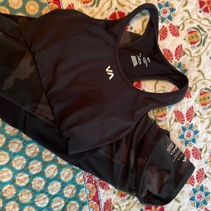 RVCA sports bra and yoga pants bundle. Bra size small and bottoms size medium